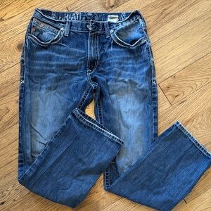 😊Ariat Men's Medium Blue Straight Jeans